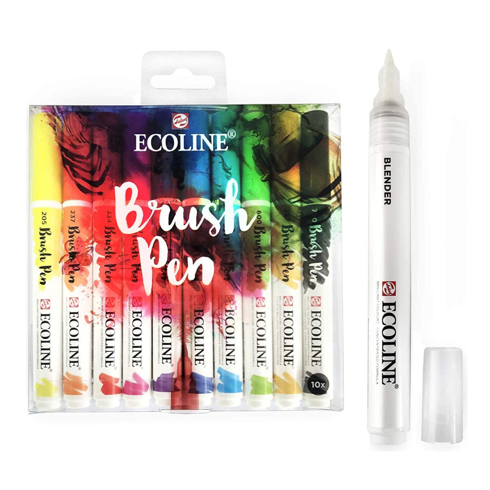 Royal Talens Ecoline Liquid Watercolour Drawing Painting Brush Pens -