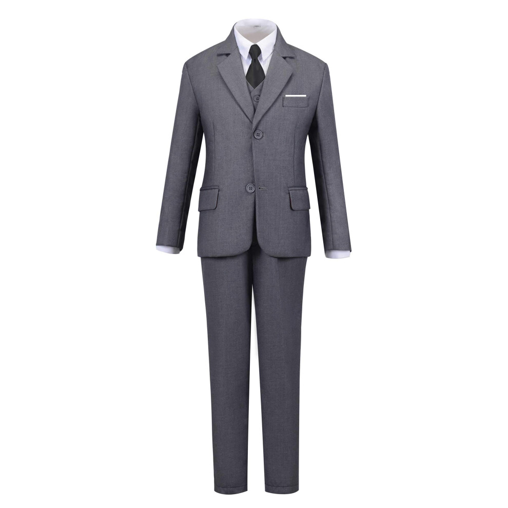 Ensemble de costume formel Slim Fit Addneo Big Boys avec veste, gilet et pantalon