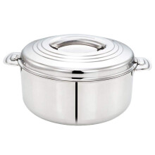 Tabakh 7,5 Litros Casserole Inox, Pot de Aquecimento & Tigela de Serviço, 7500ml, Prata