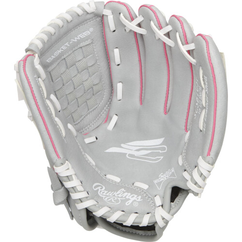 Rawlings Mdchen 10,5 Zoll Softballhandschuh Rosa/Grau/Wei US 2