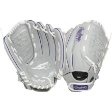 Rawlings Sure Catch Series Fastpitch Softball Glove  Purple/Grey/White  Right Hand Throw  12 inch  SCSB12PU-6/0 12 BSK/NFC