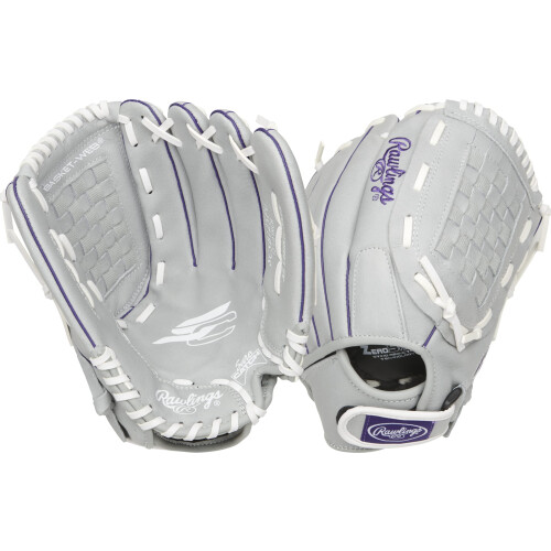 Rawlings Girls 12,5 polegadas luva de softball roxa/cinza/branco US