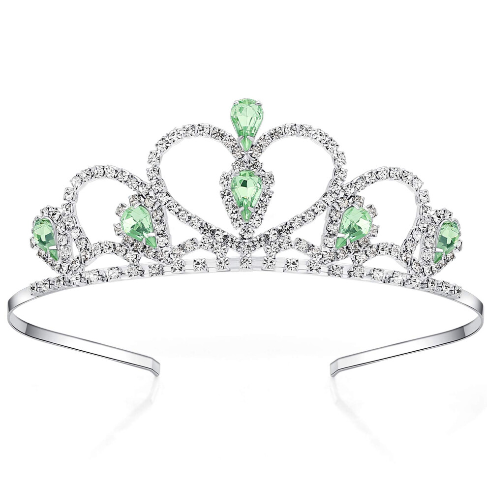 Lovelyshop Diad   me en strass vert pour petite fille, grande fille, bal de promo, anniversaire, f   te de princesse