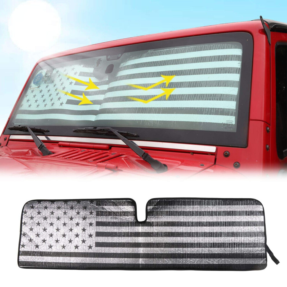 Windshield Flag Sunshade Sun Shade Heat Shield Sun Visor Mat Compatibl 6004565313975