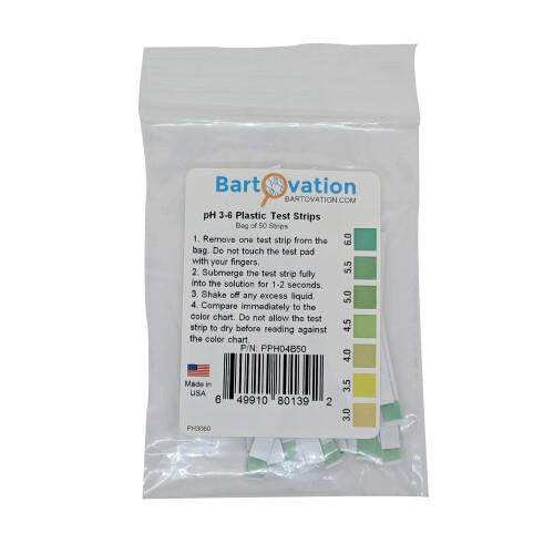 pH 3-6 Short Range Test Strips [Bag of 50 Strips] for Testing Sushi Ri 2