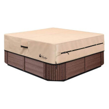 UCEDER Hot Tub Cover Cap Heavy Duty Polyester(Actual Size 93''x93''x20