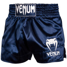 Venum Muay Thai Shorts Classic - Navy Blue/White - M