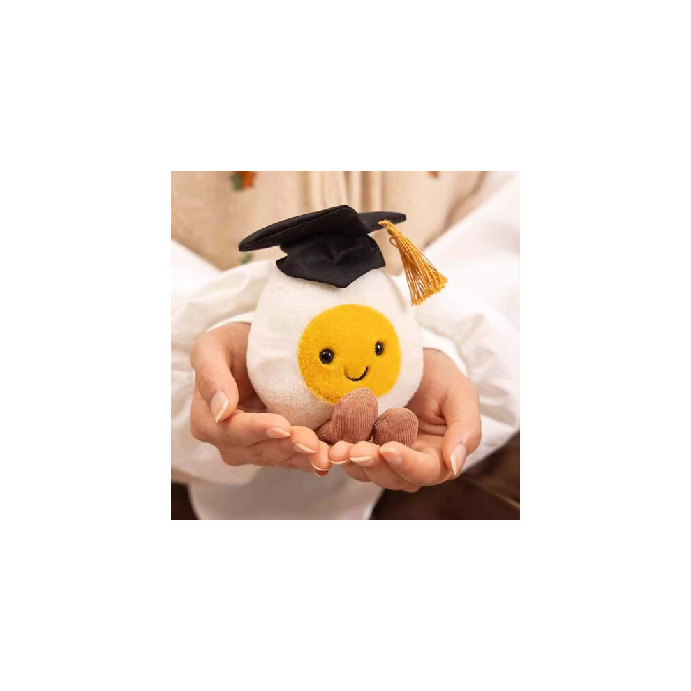 Bonxaif 2024 Plush Soft Toy Of Amuseable Boiled Egg Graduation Toy Gifts Present