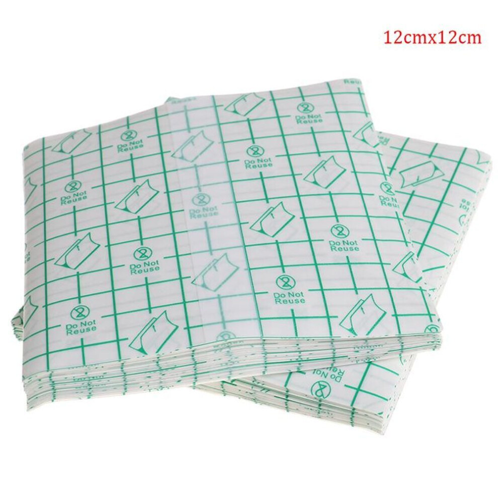 (12cmx12cm) 100 Pcs Pu Bath Waterproof Adhesive Wound Dressing Fixed Tape Bandages