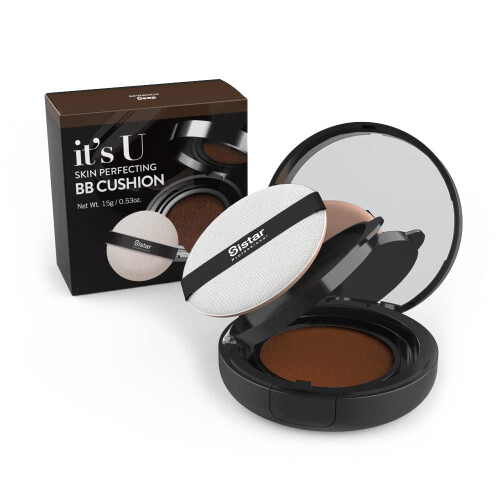 Sistar BB Cushion Foundation Full Coverage Long Lasting Natural Glow (Deep) 1