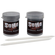 Soho Urban Artist Graphite and Charcoal Powder (15 gram) - Bl?d skygge og st?rkt pigmenteret grafitpulver