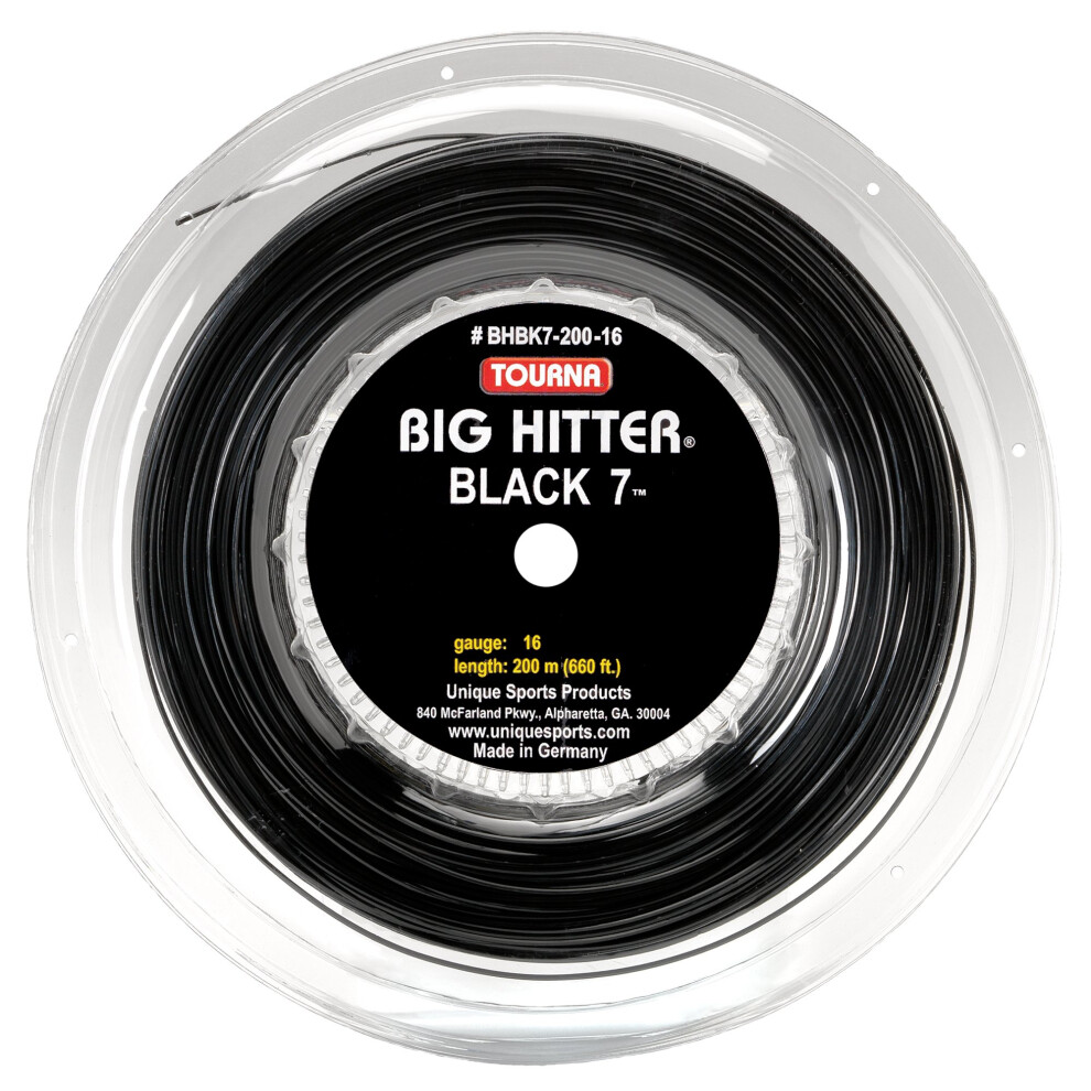 Cordage de tennis unisexe Tourna pour adulte 18 g Noir US