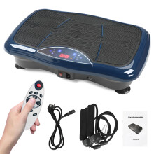 (blue) Vibration Plate Exercise Machine Fitness Platform
