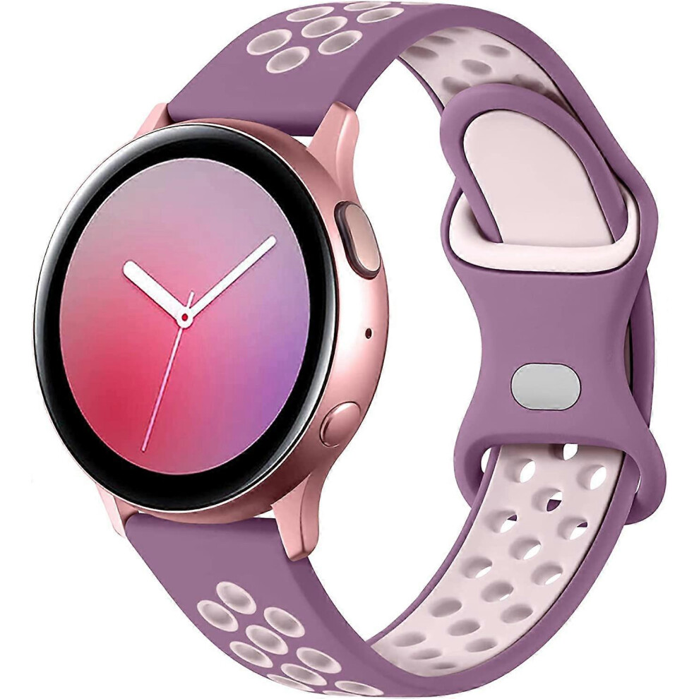 (As Show, One Size) Bands Compatible With Samsung Galaxy Active 2 Band 40Mm 44Mm, 20Mm Breathable Silicone Strap For Galaxy Watch 3 41Mm/Galaxy Watch 5063855054586