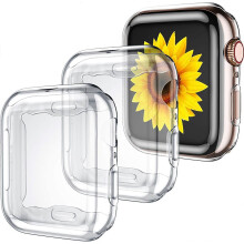 (As show, One size) for Apple Watch Case 40mm Series 6 Series 5 with Screen Protector, 3 Pack Soft Transparent TPU All-Around Protective Case for iWatch Series 4 40mm (3C - Refurbished