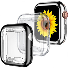 (As show, One size) for Apple Watch Case 40mm Series 4 Series 5 with Screen Protector, 3 Pack Soft TPU Ultra-Thin Cover All-Around Protective Case for iWatch Series 4 40m - Refurbished