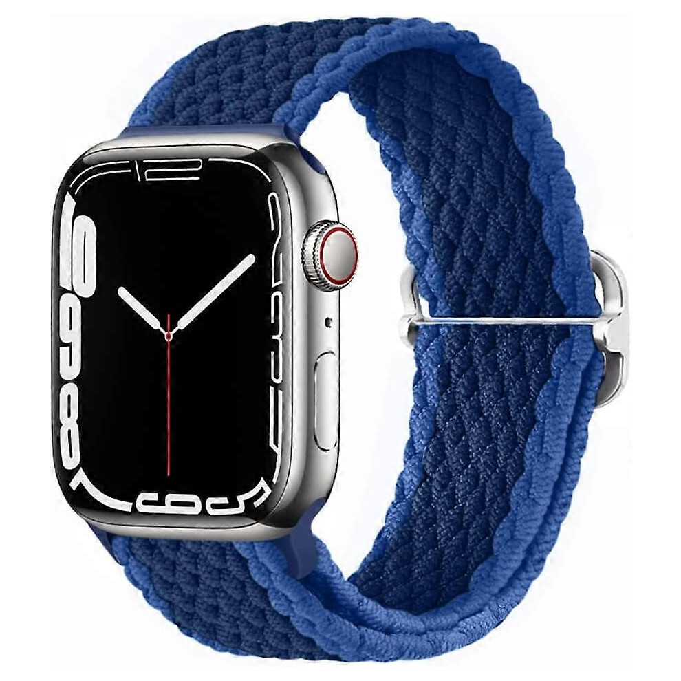 (As Show, One Size) Stretchy Solo Loop Strap Compatible With Apple Watch Band 45Mm 44Mm 42Mm, Adjustable Elastic Nylon Braided Sport Wristbands For Iw 5063855039132
