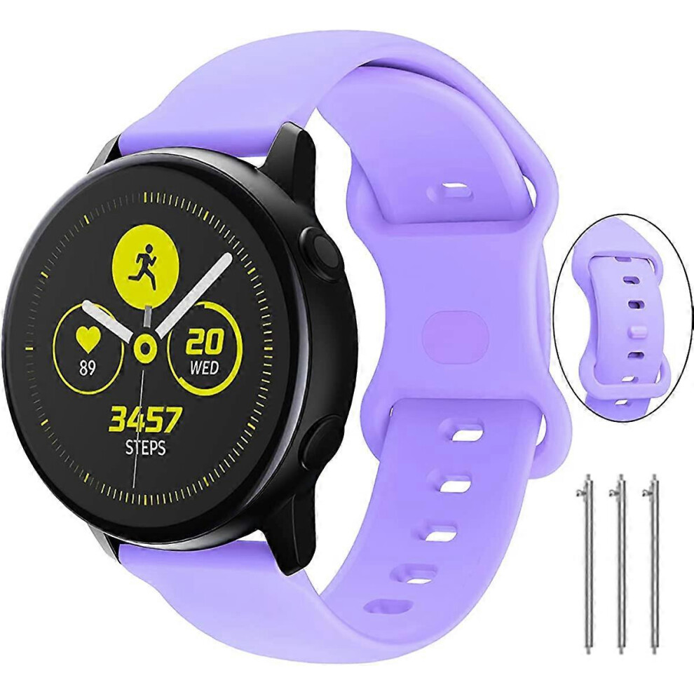 Konhill (As Show, One Size) Bands Compatible With Samsung Galaxy Watch 4 Band 40Mm/44Mm And Samsung Active 2 Bands 40Mm/44Mm,20Mm Silicone Watch Band For Gala