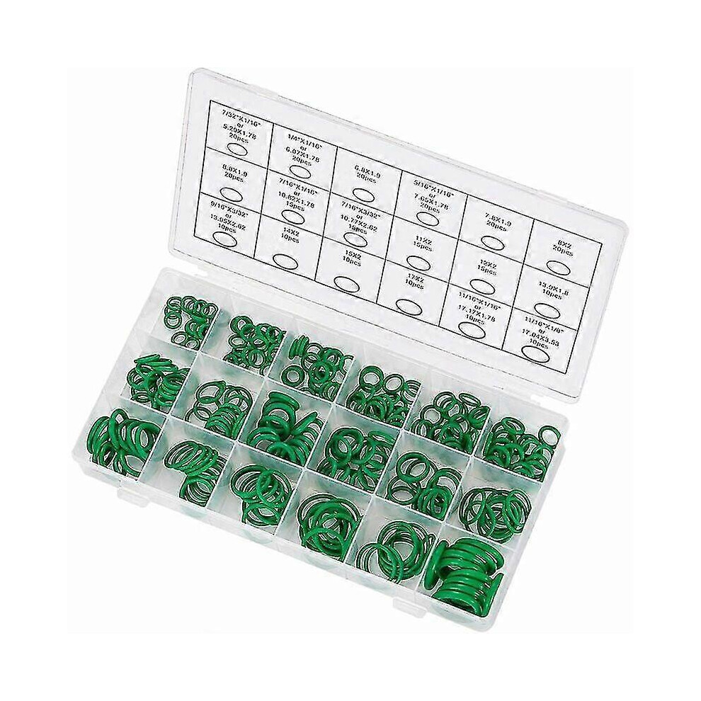 (As Show, One Size) 270Pcs O-Rings Kit 18 Size Hydraulic Air Conditioning Replacement Seals Good Seal On Hose Fittings For Door, Window, Appliances, B 5061696777640