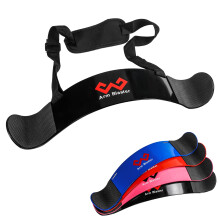 W avstngd arm blaster bicep curl tjock aluminium justerbar kroppsbyggande bicep isolator rosa skivstng curl assistent arm curl bar (svart)