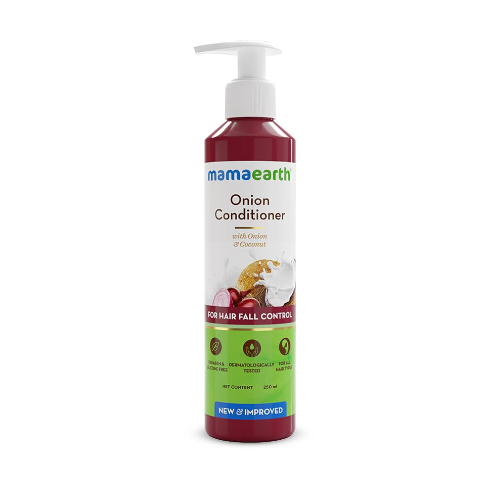 Mamaerde Mamaearth Onion Conditioner | Anti Hair Loss & Hair Growth With Coconut Oil | Organic Deep Conditioner For Color Treated Hair | 8.45 Fl Oz (
