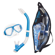 TUSA Sport Adult Splendive Maska i fajka Combo Fishtail Blue (z torba wielokrotnego uzytku) UC-7519P-FB