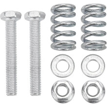 (As show, One size) 8pcs Exhaust Repair Set Exhaust Bolt And Spring, Including Bolt Nut Spring Gasket Steel Automobile Accessories