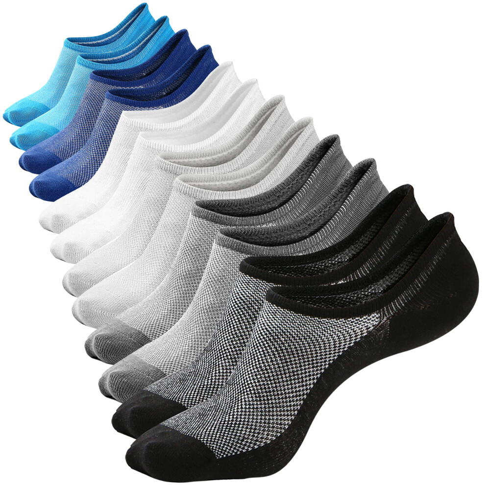 Mottee&Zconia Mens No Show Ankle Low Cut Reinforced Socks comfy Cotton