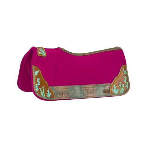 Tough 1 Hand Painted Cactus Saddle Pad Pink 31X32