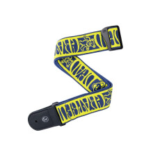 D'Addario Grateful Dead Woven Guitar Strap Tančící Medvědi, Žlutá/Námořnická (50GD02)