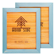 8.5 x 11 Wooden Rustic Picture Frames Set of 2 for Diploma Documents and Certificates Wall Mounting Desktop - Natural Wood Photo Frame Blue