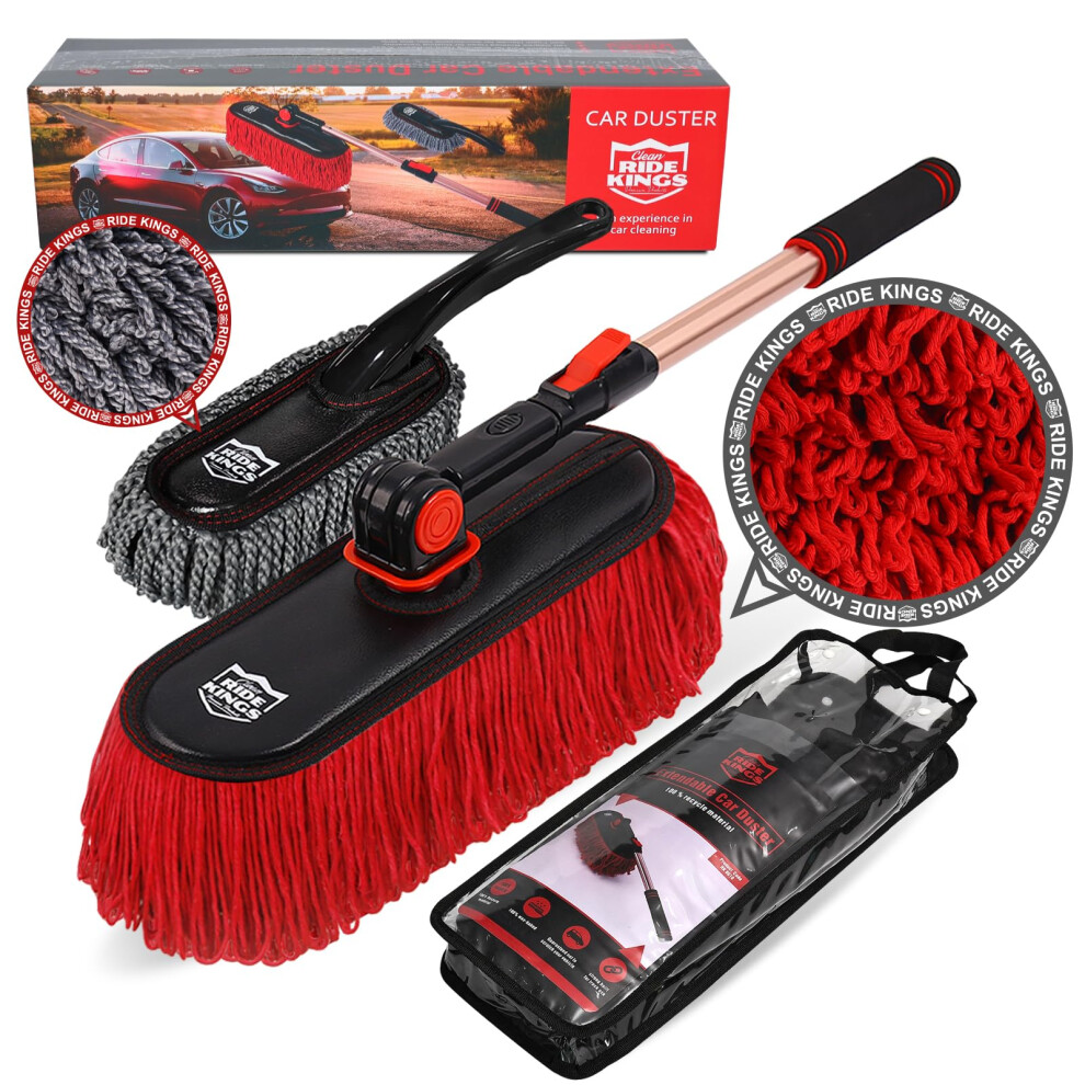 RIDE KINGS Brosse     poussi   re ext   rieure anti-rayures pour voiture avec rallonge