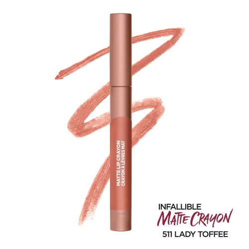 L’Oréal Paris LOréal Paris Infallible Matte Lip Crayon, Lady Toffee (Η Συσκευασία Μπορεί Να Διαφέρει) 1
