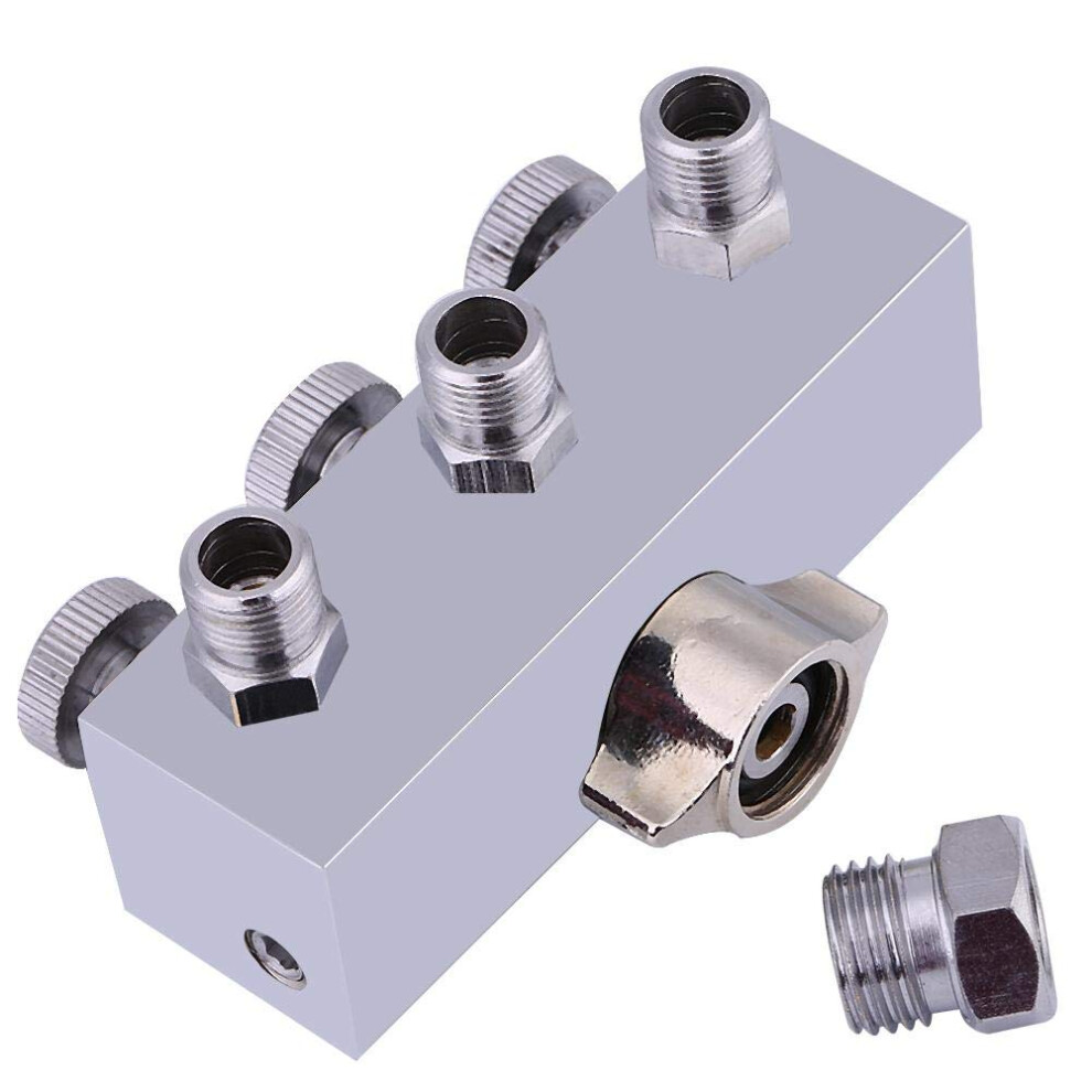 Airbrush Manifold 3 Way Airbrush Hose Splitter Manifold Fitting 1/8"" 713135667320