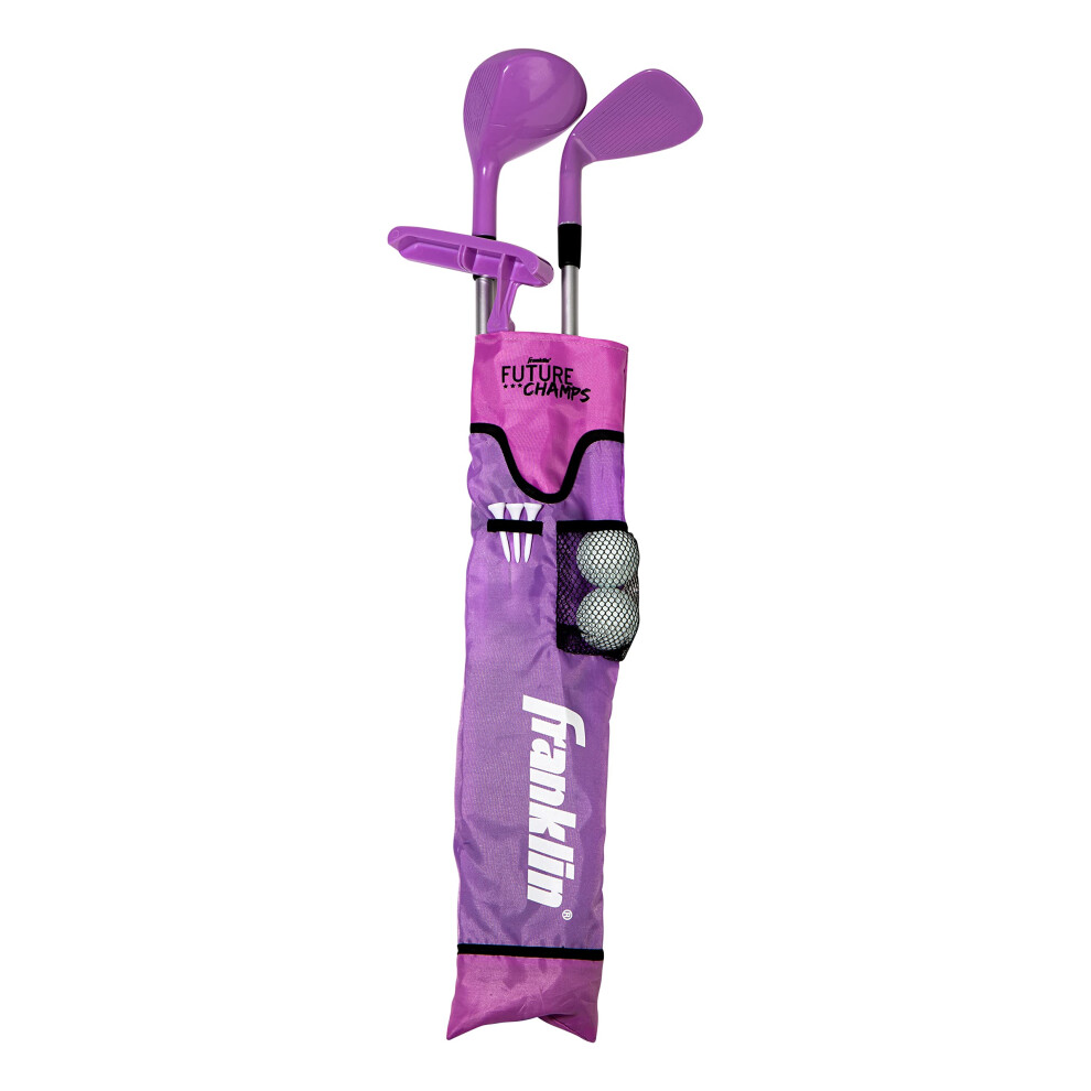 Franklin Sports Golf Set - Youth Adjustable Plastic Golf Club Set - Ki