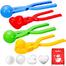 Max Fun 4 Pack Snowball Maker Sneboldleget?j Spil med h?ndtag til b?rn Udend?rs Indend?rs Vinter Snowball Fight Maker V?rkt?jsklips med sn?repose