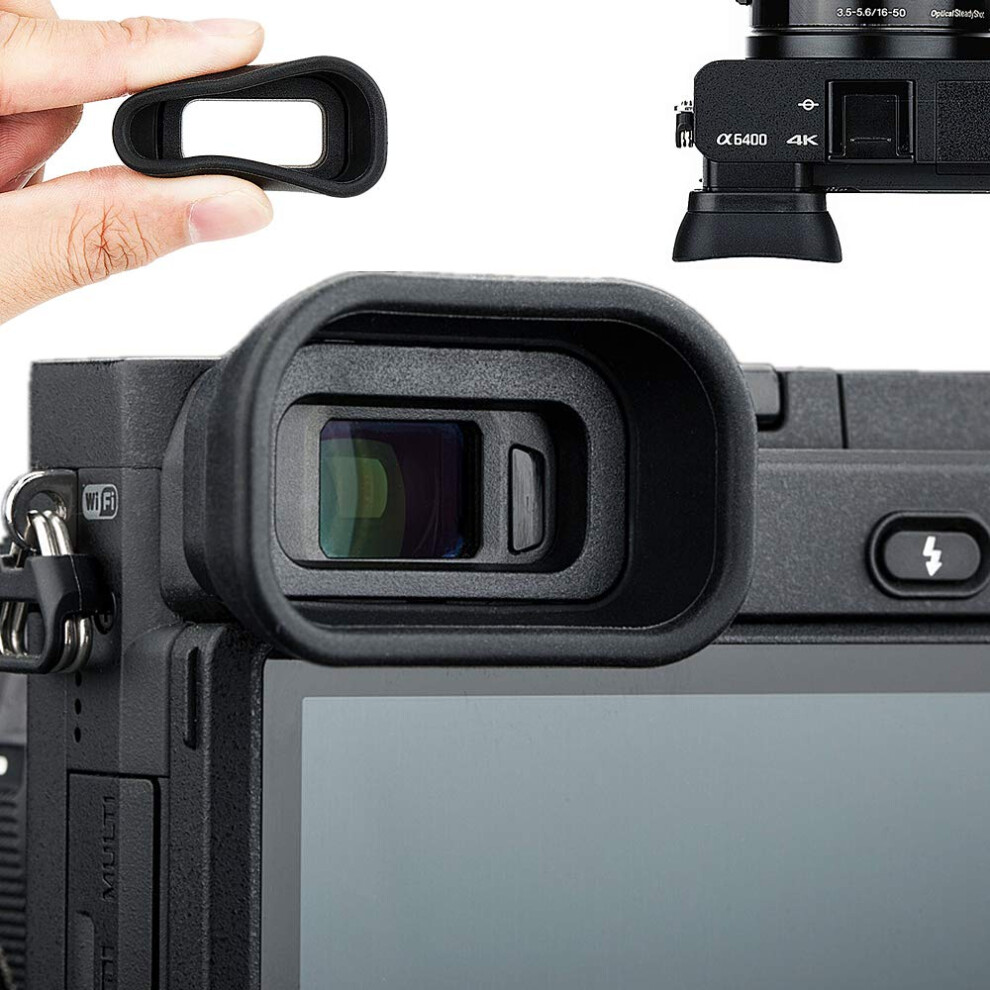 Soft Silicon Camera Viewfinder Eyecup Eyepiece Eyeshade For Sony A6600 A6500 A6400 Eye Cup Protector Replaces Sony Fda-Ep17 6939922204361