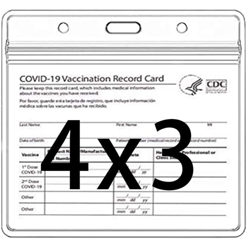 CDC Vaccination Card Protector Horizontal Name Tag Holders and Metal B 2