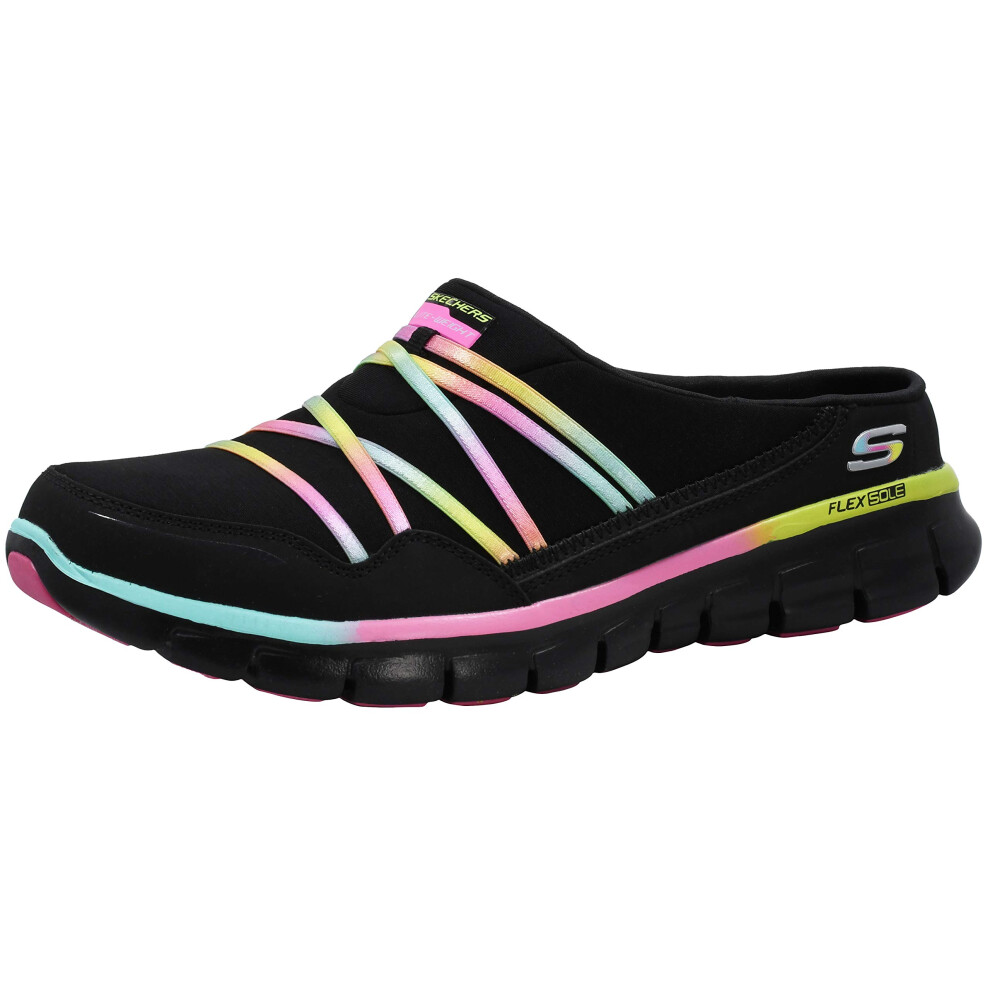 Skechers Women Air Streamer Mule Clog  Black/Multi/Black  8 M US