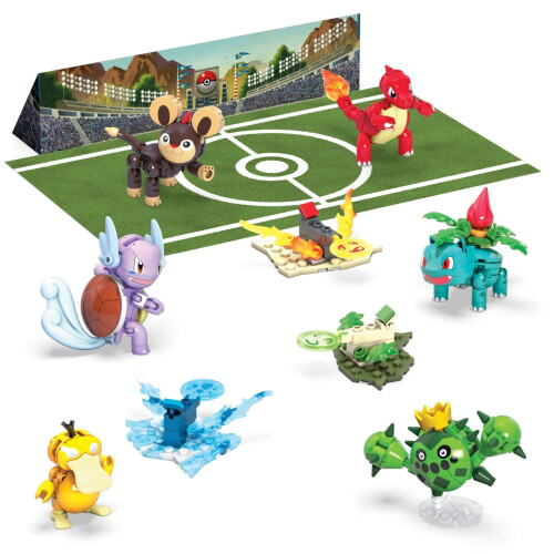 MEGA MEGA Pokémon Σετ Δομικών Παιχνιδιών για Παιδιά με 276 Κομμάτια και 6 Κινητούς Χαρακτήρες
