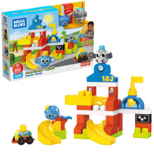Mega Bloks Peek A Blocks Skola med Stora Byggklossar, Byggleksaker för Småbarn (42 Delar)