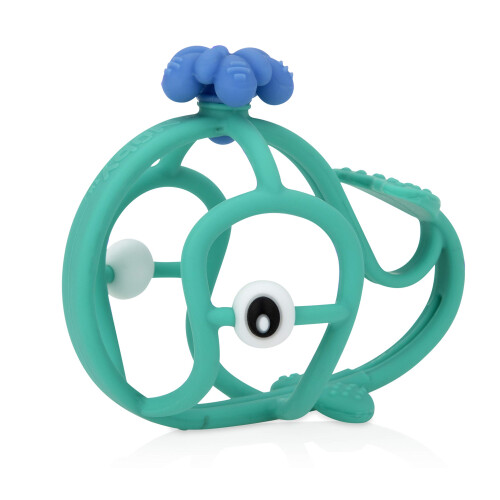 Nuby Nuby Chewy Chums All Silicone Soothing Teether, Whale - 3M+