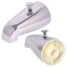 Tub Spout with Push and Pull Diverter 3/4 inch to 1/2 inch IPS Face B