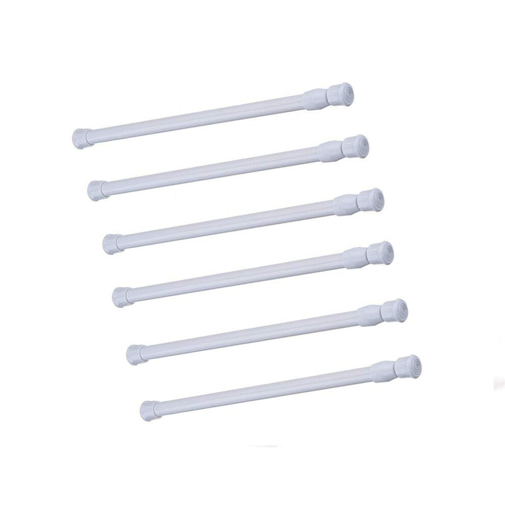 Abonnieren Cupboard Bars Tension Rods 6 Pack Spring Tensions Rods 7106 Inch Steel Adjustable Tension Curtain Rod Closet Rod Window Rods
