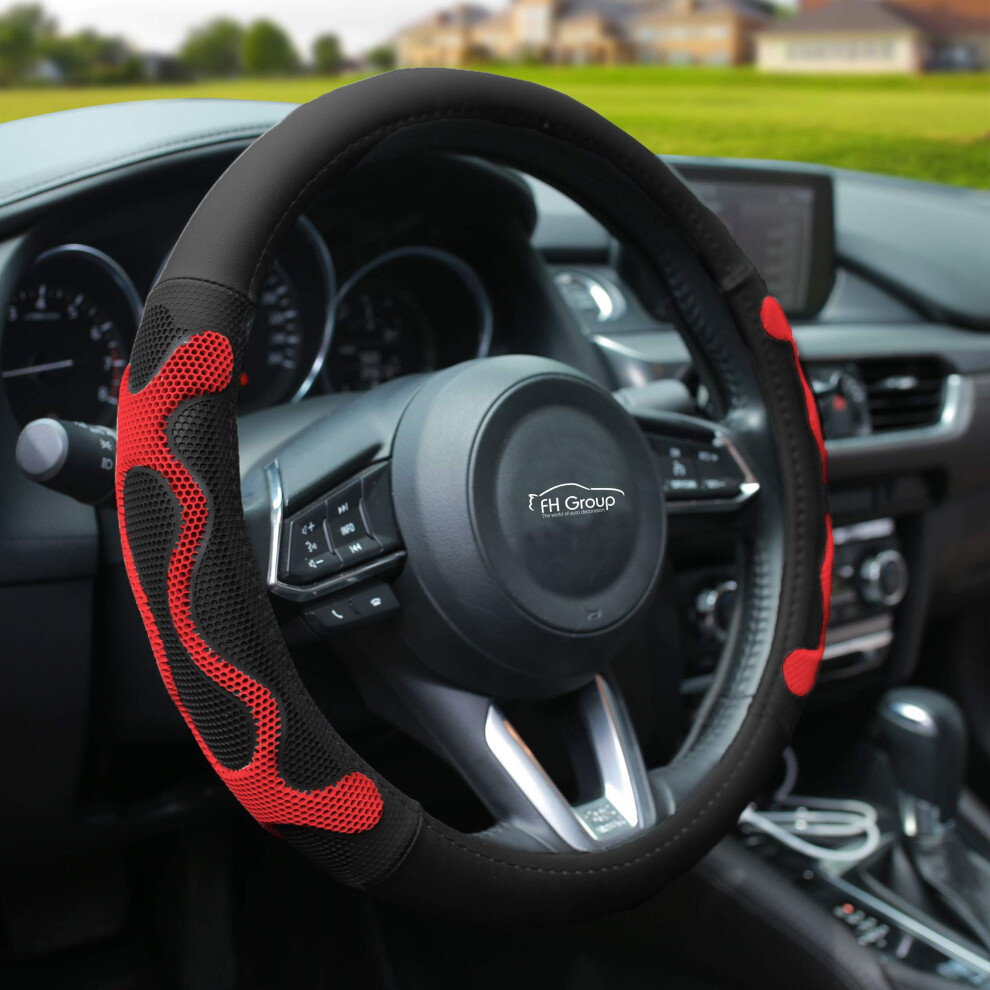 Fh Group Fh2010red Universal Fit Leather With Silicone Anti-Slip Grip 842319166509