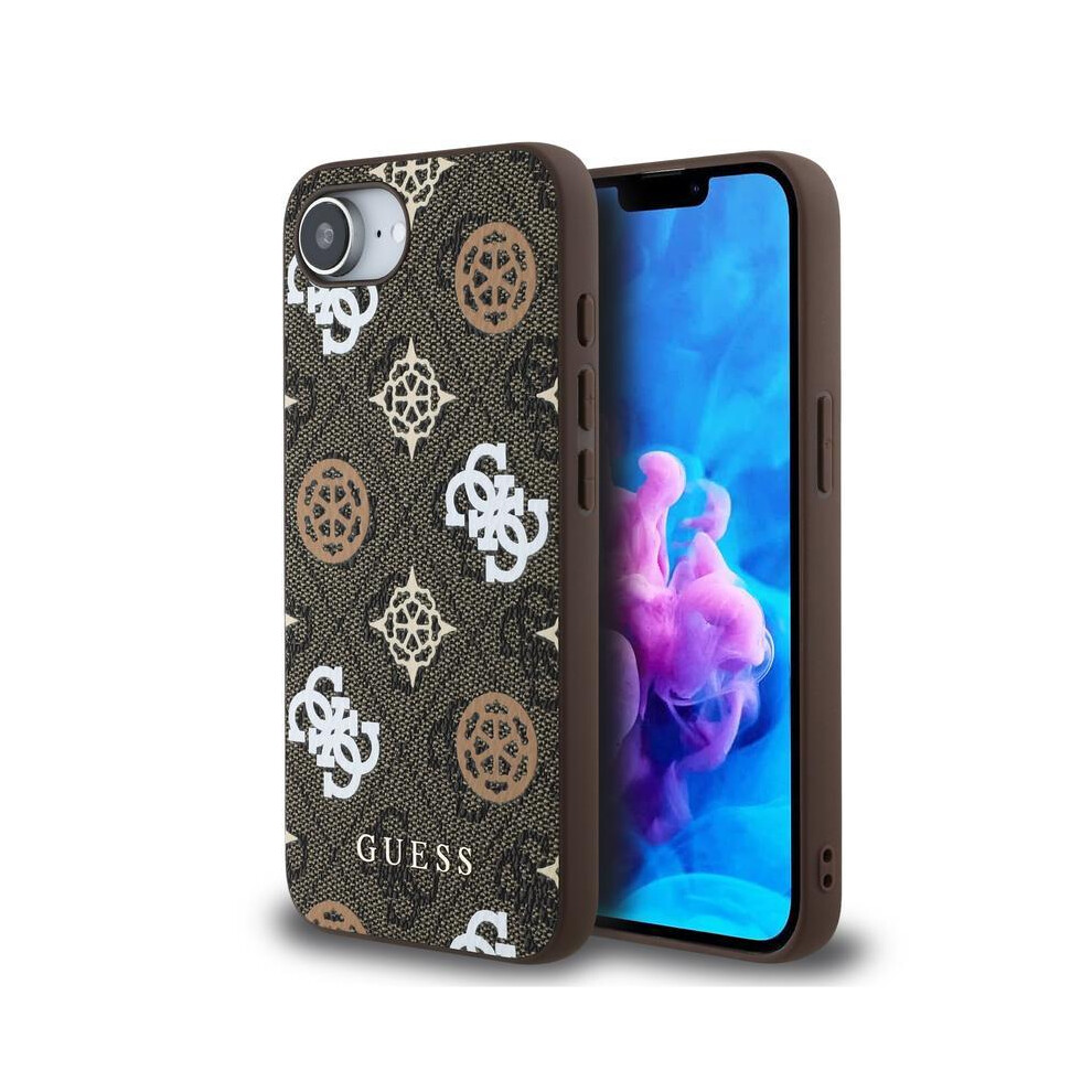 Guess Pu 4G Peony Case With Magsafe For Iphone 16E - Guhmpse4p4pwpw Brown