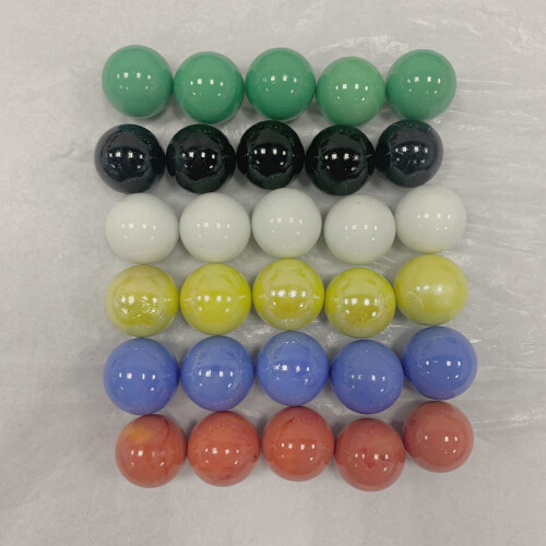 30 Μεγάλες 1" (25mm) Αντικαταστάσιμες Γυάλινες Μάρμπλες για Κινέζικες Σκάκες