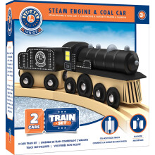 Conjunto de 2 pe as de pe as de madeira - Motor a vapor do Lionel Collector e carro de carv o - Licenciado Oficialmente Licenciado e Toy Kids