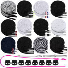 FFNIU 24er-Pack Ersatz-Kordelzge fr Jogginghosen, Shorts, Hoodies mit flexiblem Einfdler, schwarz oder wei, universelle Kordelzug fr Jacken, Mn