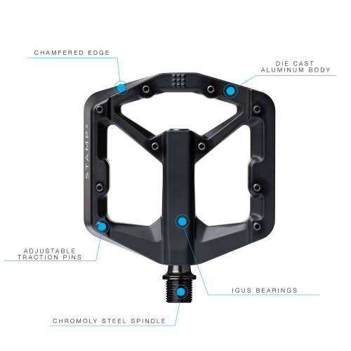 Ped   le Crankbrothers MTB Stamp 2 mal   , cierne 2